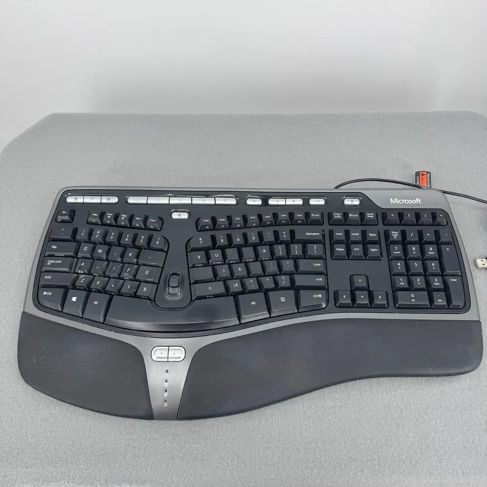 Microsoft Natural Ergonomic Keyboard 4000 v1.0 Model KU-0462 USB Tested