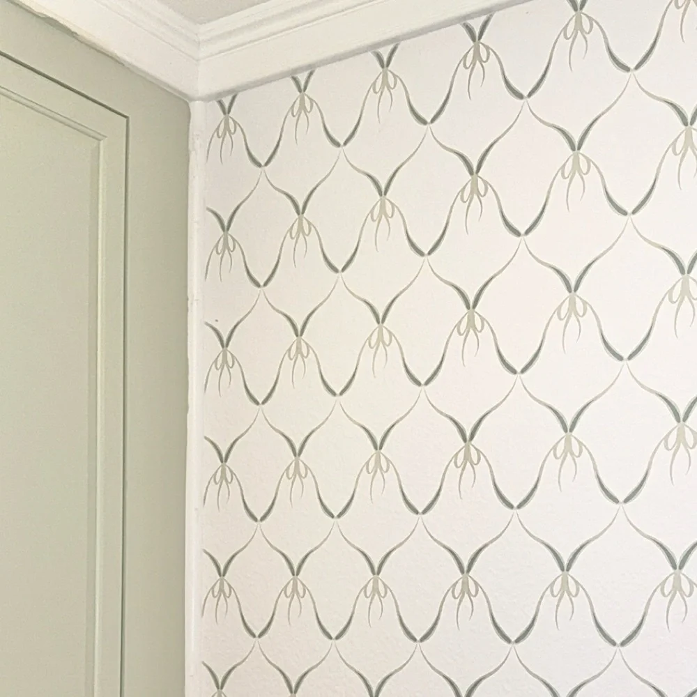 NEW 3 Rolls Scandinavia Pia Bergvall Lunden‎ Green Bows Wallpaper