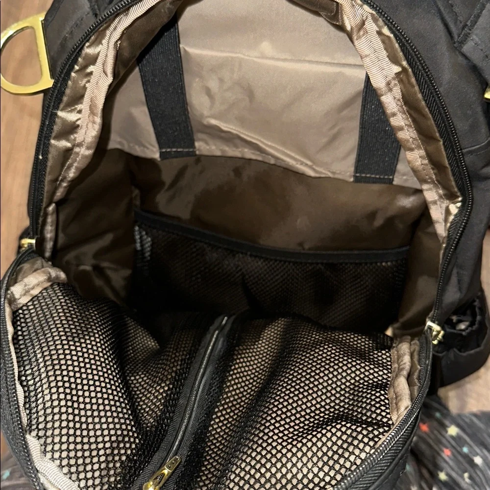 Jujube Backpack Diaper Bag Black & Gold‎ with 2 pouches
