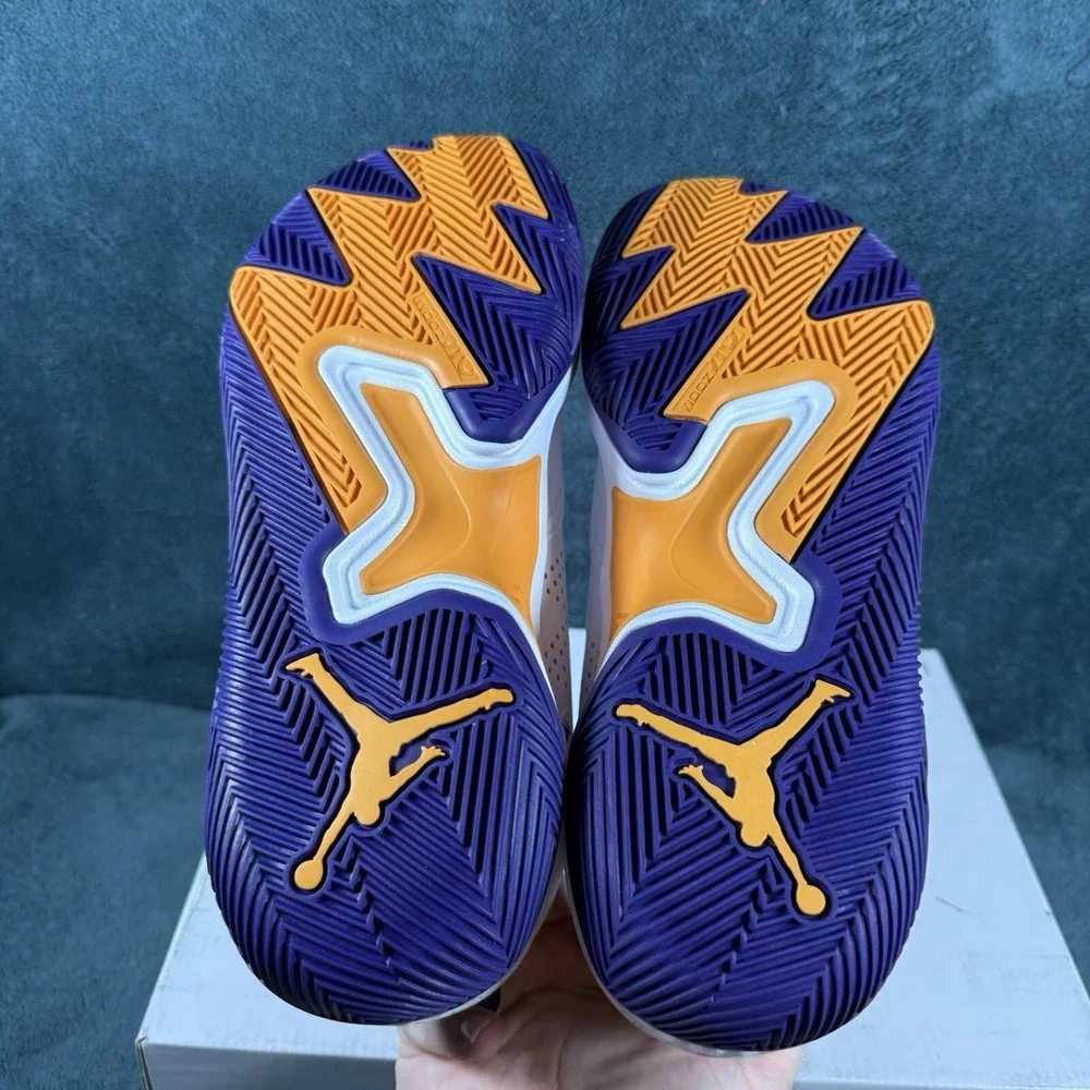 Jordan‎ One Take 4 White/Purple/Gold Basketball Shoes Mens Size 12.5 DO7193-100