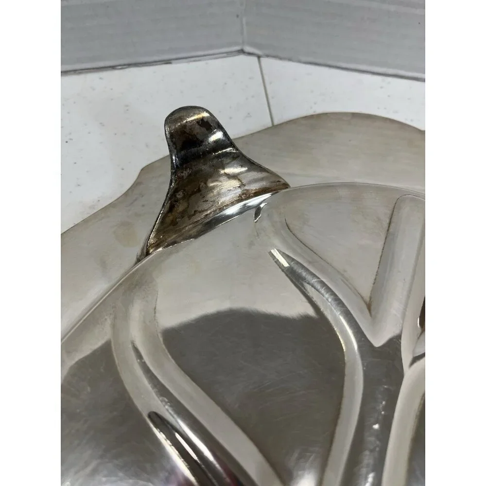 Antique Silver Meat Platter with 