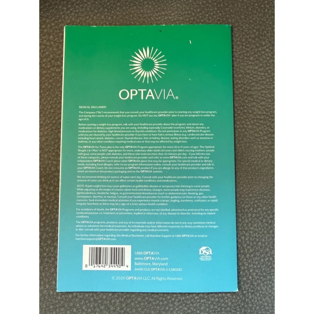 Optavia 3&3 Program Guide Book Step By Step Support To‎ Healthy Eating