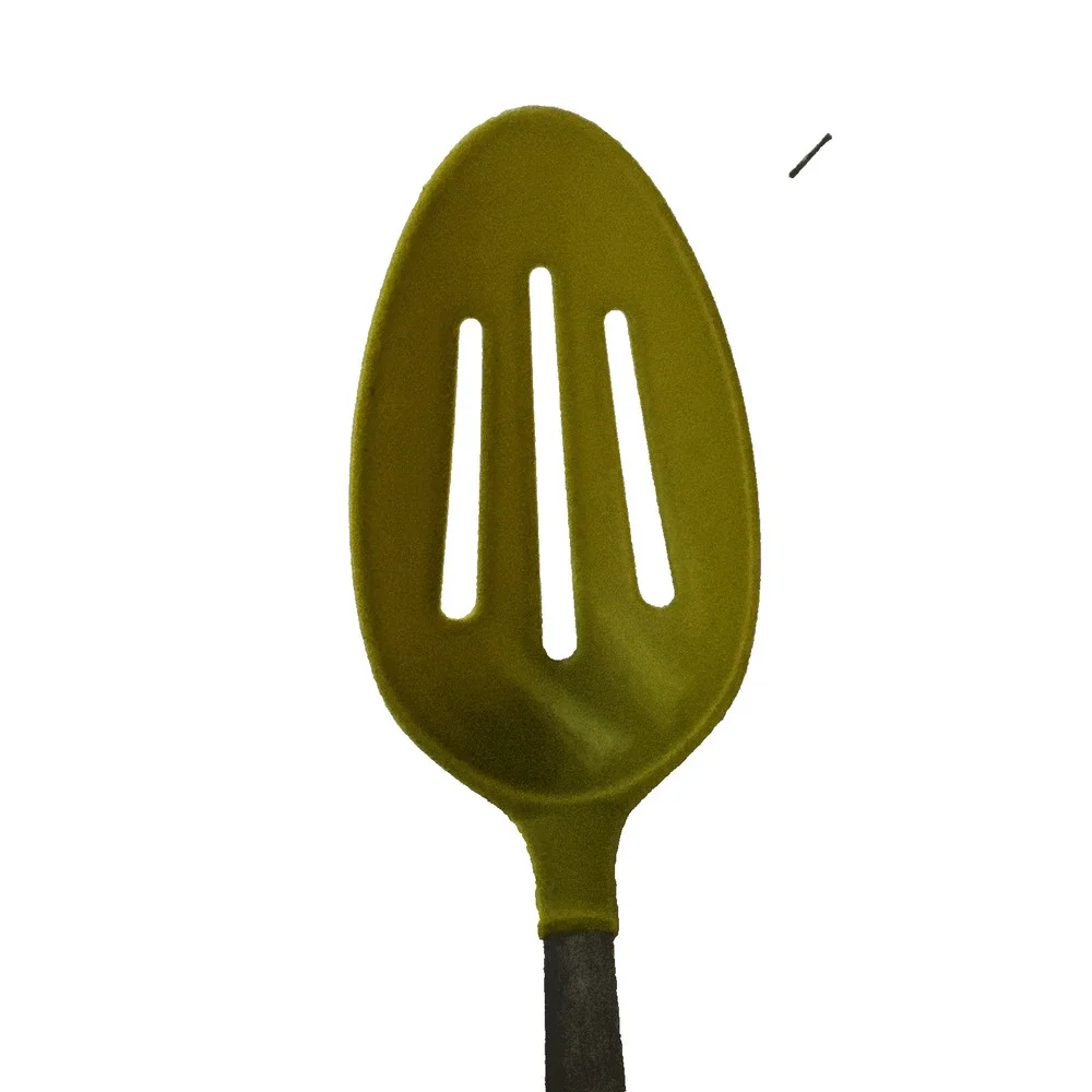 VTG Kitchen‎ Utensil Set 2 Serving Spoon Slotted Avocado Green Metal Handle 13