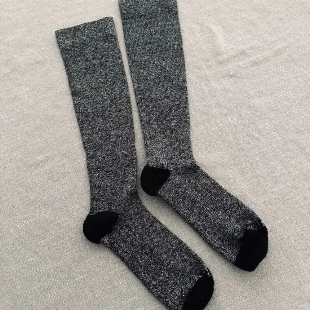 Wellow Heather Gray Tall Compression Socks XL