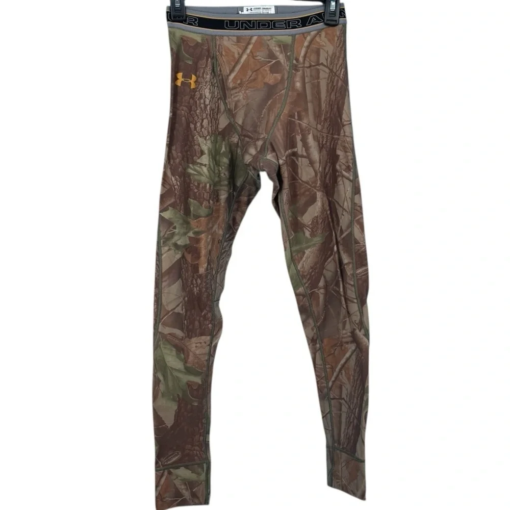 Under Armour Woodland Camo Base Layer with Orange Accent