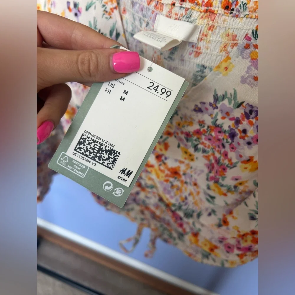 NWT H&M Matching Floral Shorts & Top Set