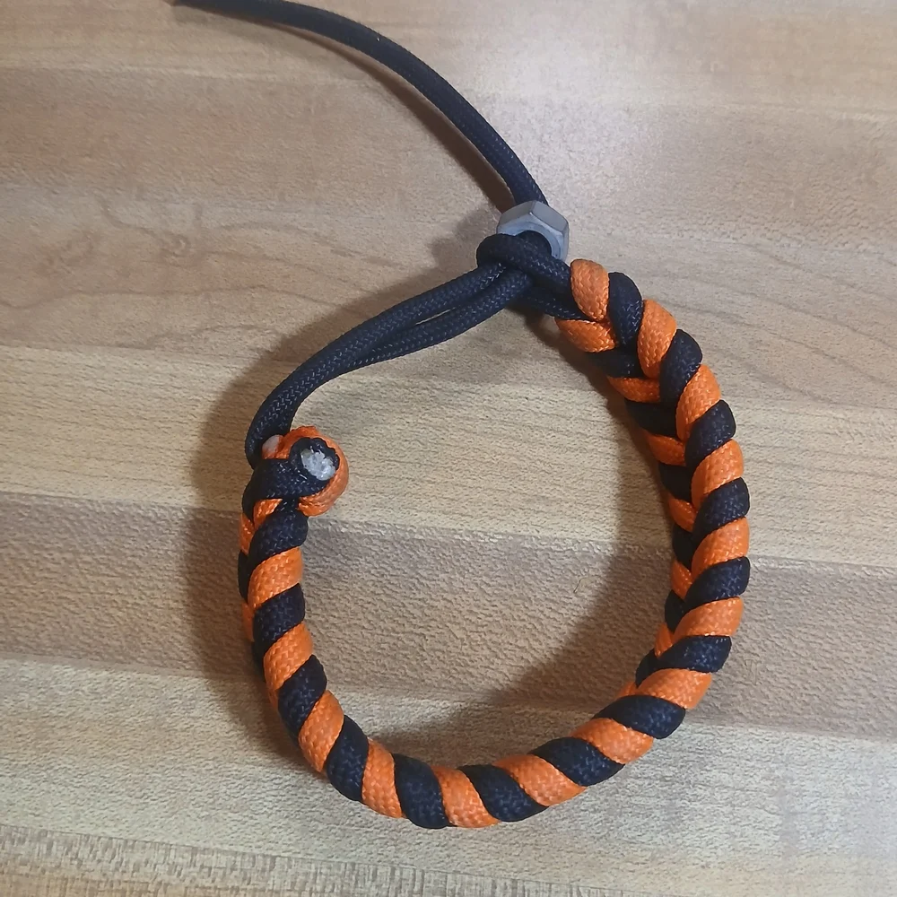 Men's Black and‎ Orange Twisted Bracelet