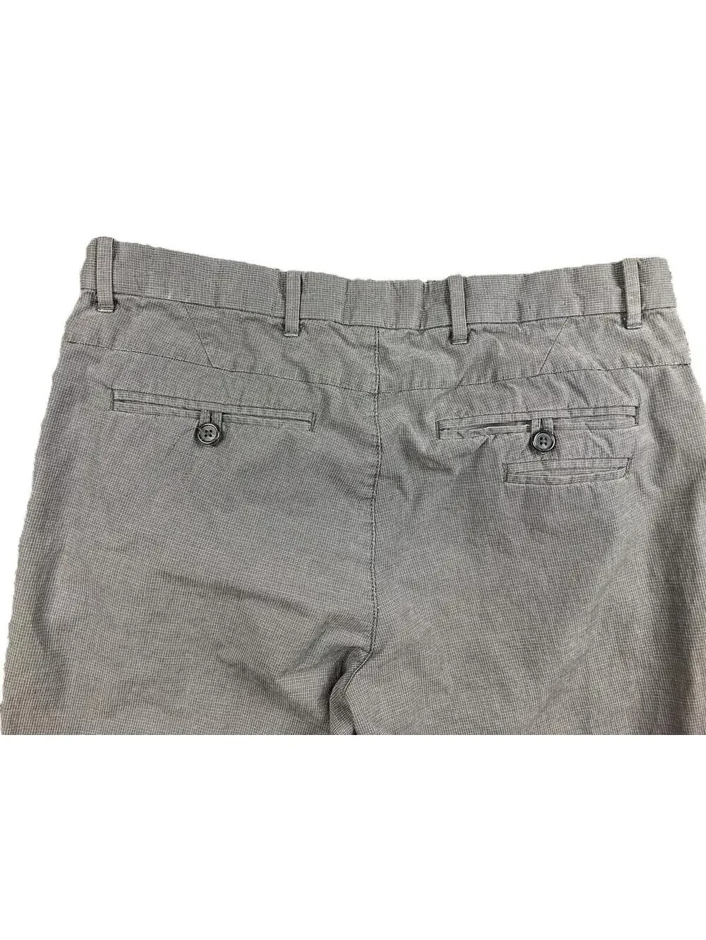 Calvin Klein Mens Gray Textured Chino Pants 100% Cotton Straight Leg 31x32
