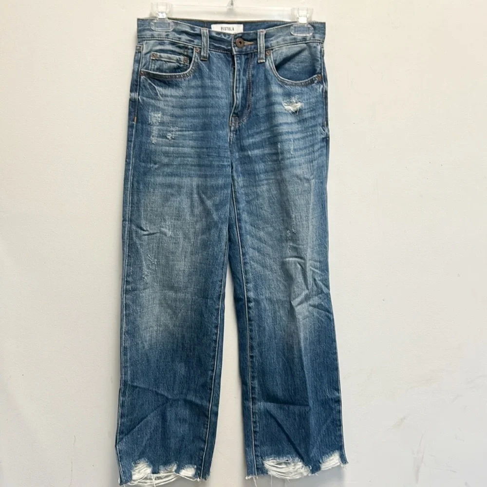 Pistola Cher distress hem jeans