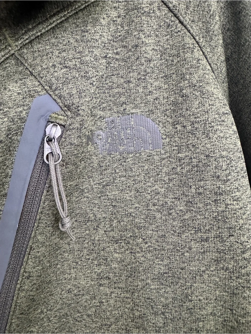 The North Face Green 1/4 Zip Mock Neck Comfy Fall Pullover Sweatshirt Mens M