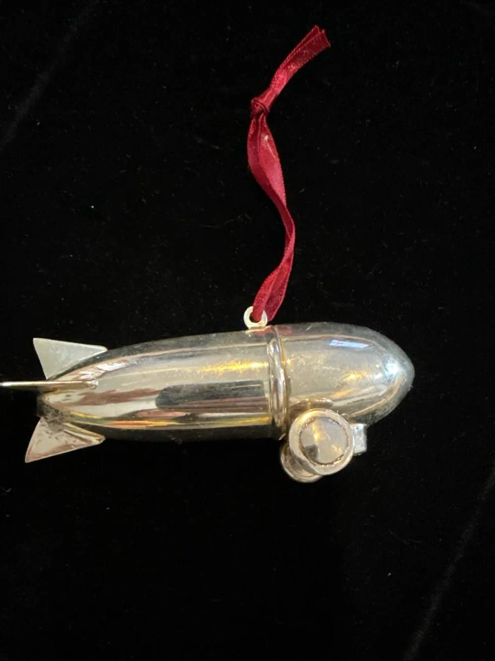 Silver plated Zeppelin Ornament/ liquor shaker.