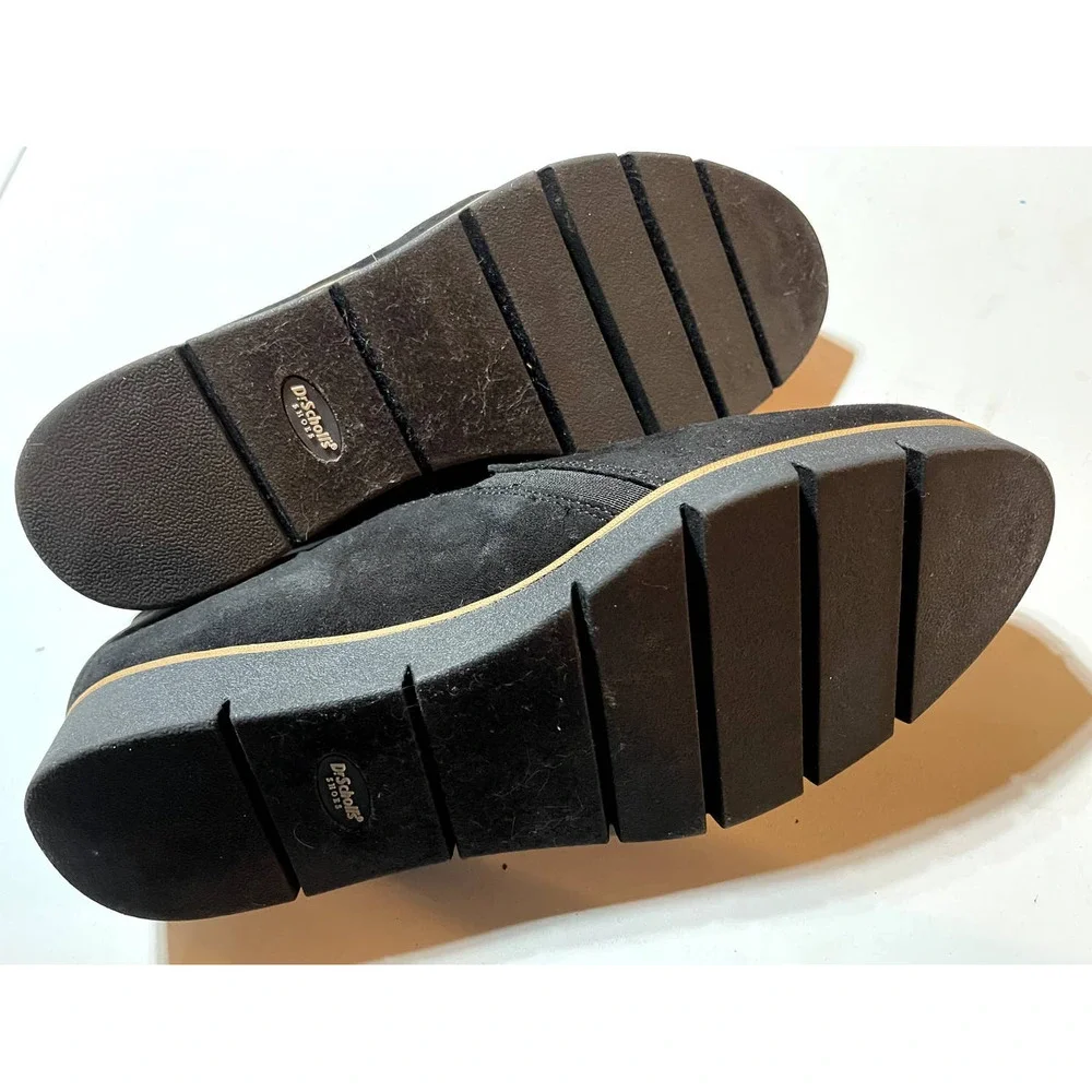 Dr.‎ Scholls Black Suede Platform Shoes Size 9M