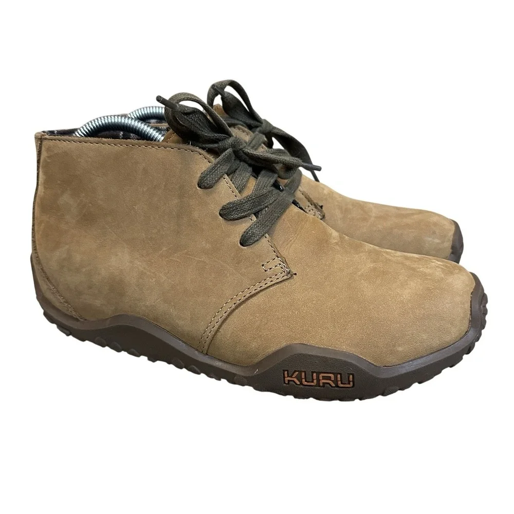 Kuru Aalto Chukka Ankle Boots Brown Comfort Lace Up‎ Casual Mens 8 Camel Suede
