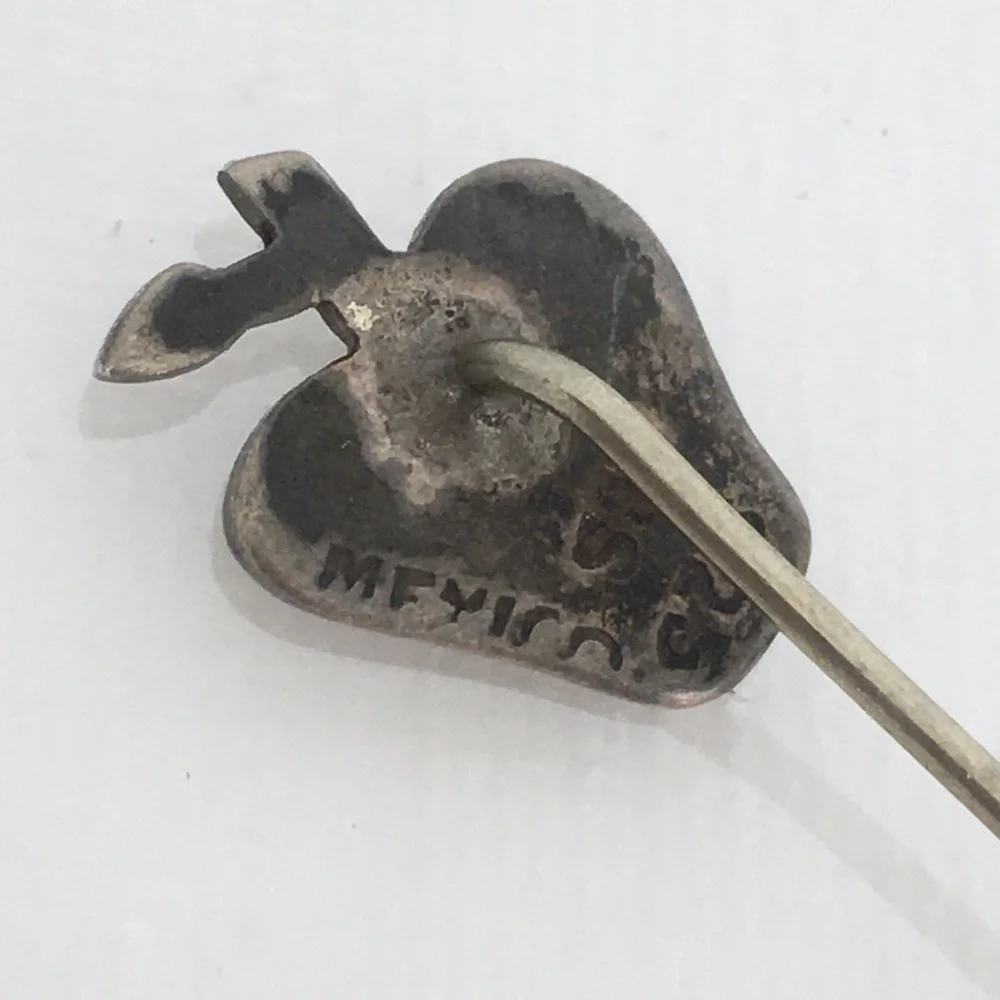 Vintage Sterling Silver Strawberry Stick Pin Hat Pin Old Estate Jewelry Retro