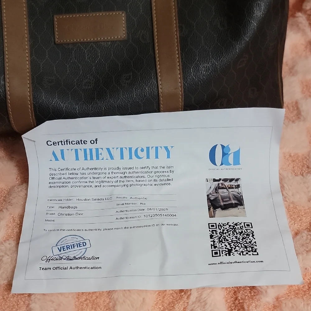 Dior handles duffel