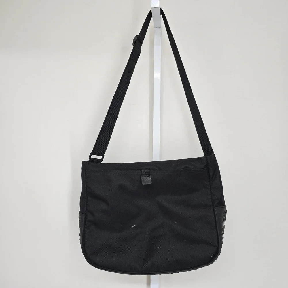 Esprit Vintage Y2K Black Messenger Bag Rubber Base Techwear‎ Crossbody Utility