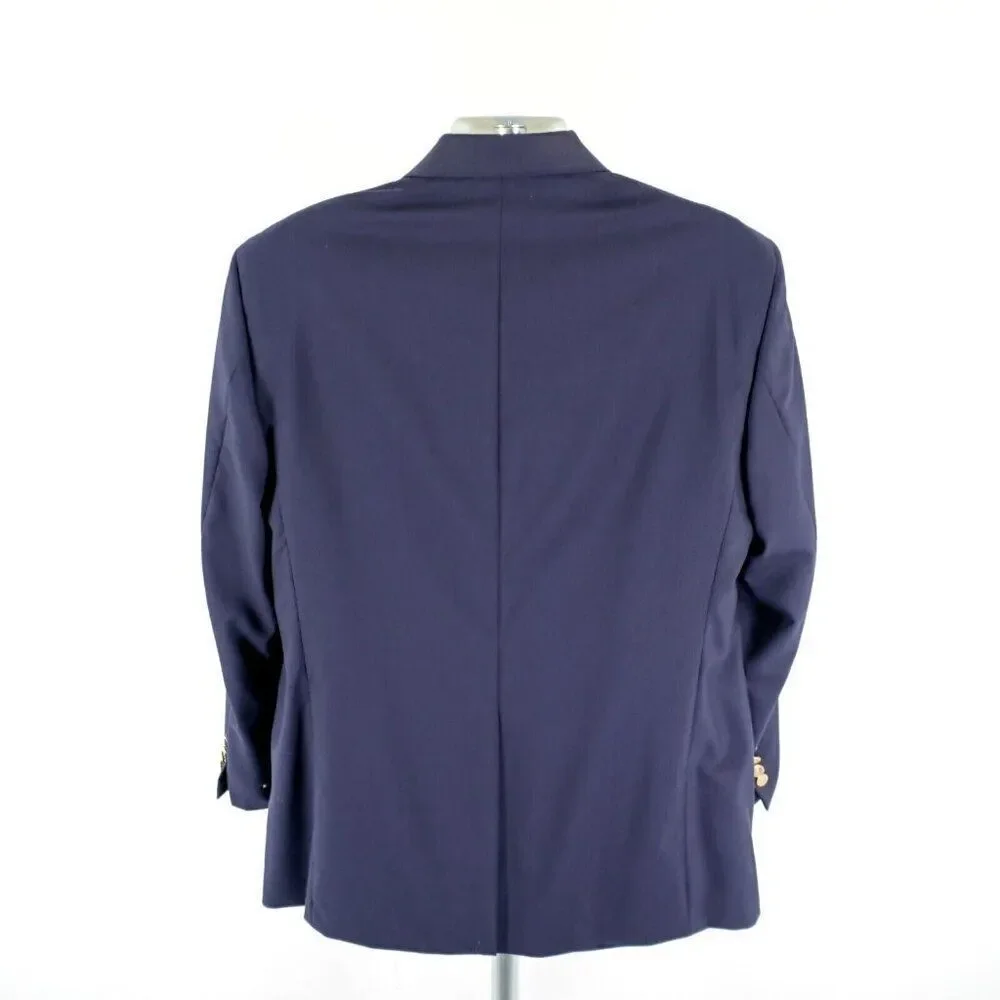 Savile Row Wool Blue 2 Gold Button Blazer 44R‎