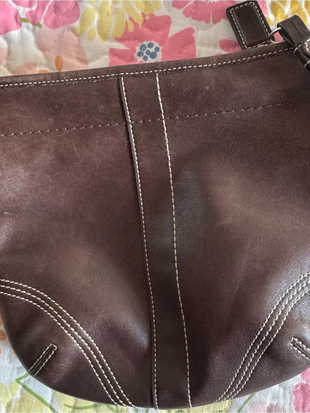 Coach brown leather crossbody vintage