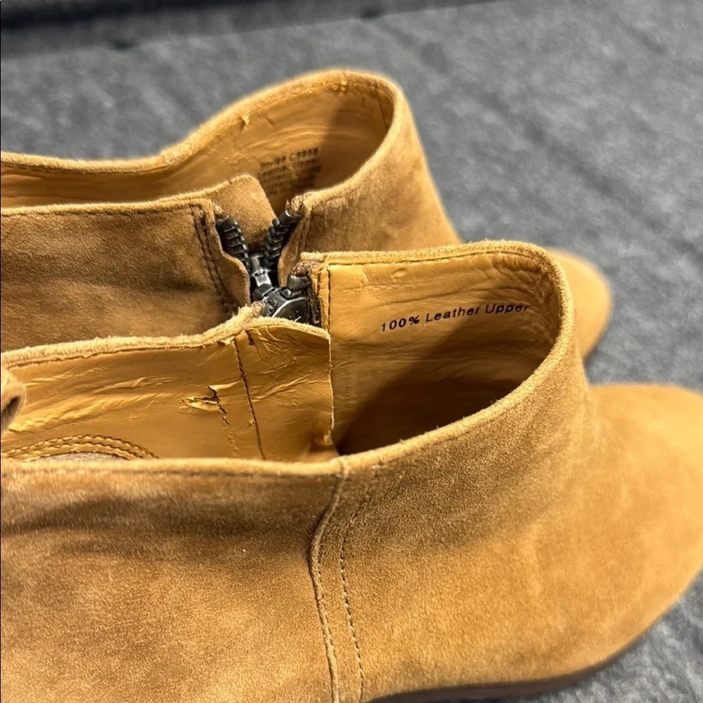 J. Crew Tan Ankle Booties Sleek Suede Design