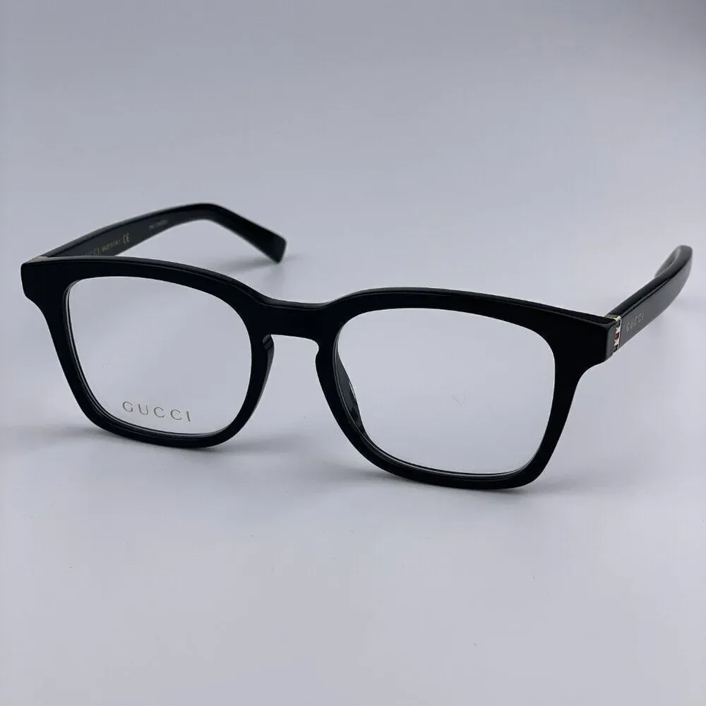 SALE! NEW GUCCI WEB GG0457O 005 Black Gold Square Women Eyeglasses