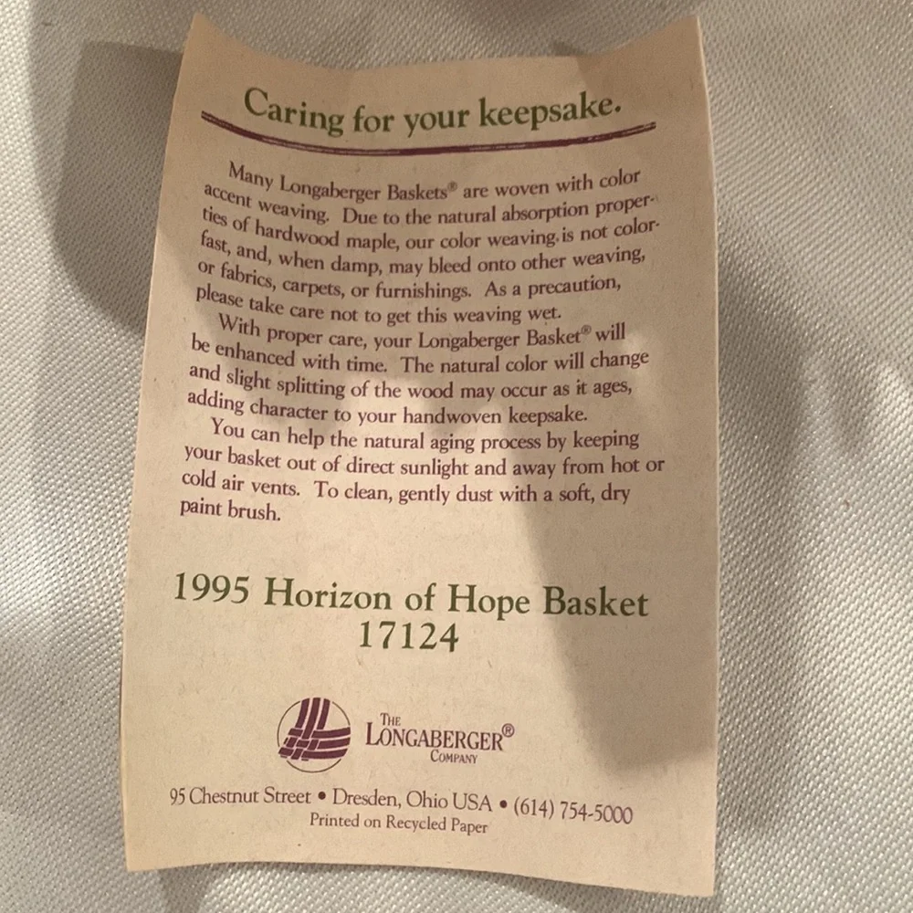 Longaberger this 1995