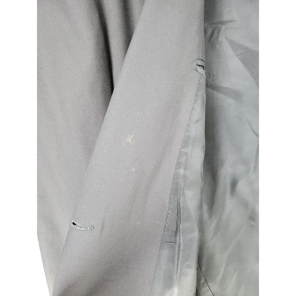 Vintage Gucci Black Sport‎ Suit Jacket 100% Wool double Breasted Men's 42 Chest