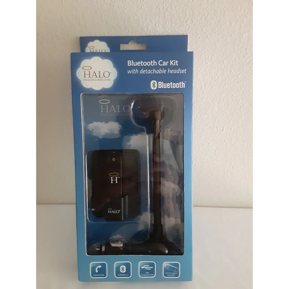 Halo‎ Bluetooth Car Kit with Hands Fre Headset New With Tag