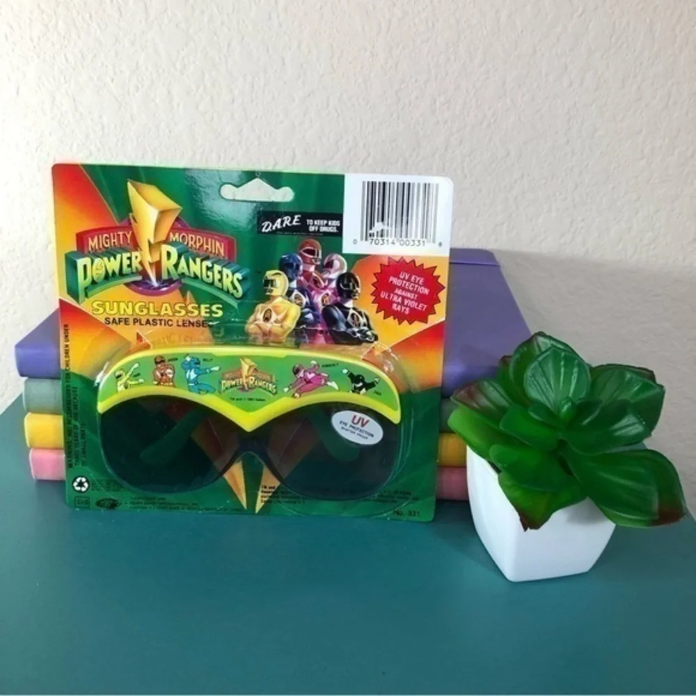 Power Rangers Mighty Morphin Sunglasses UV Protection Plastic Lenses Vintage