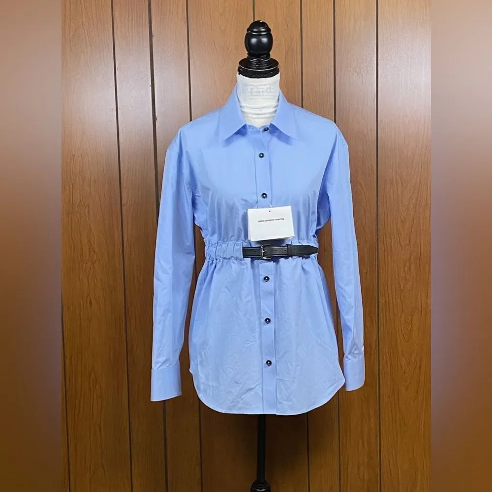 Alexander Wang Oversized Belted Cotton Shirt size M