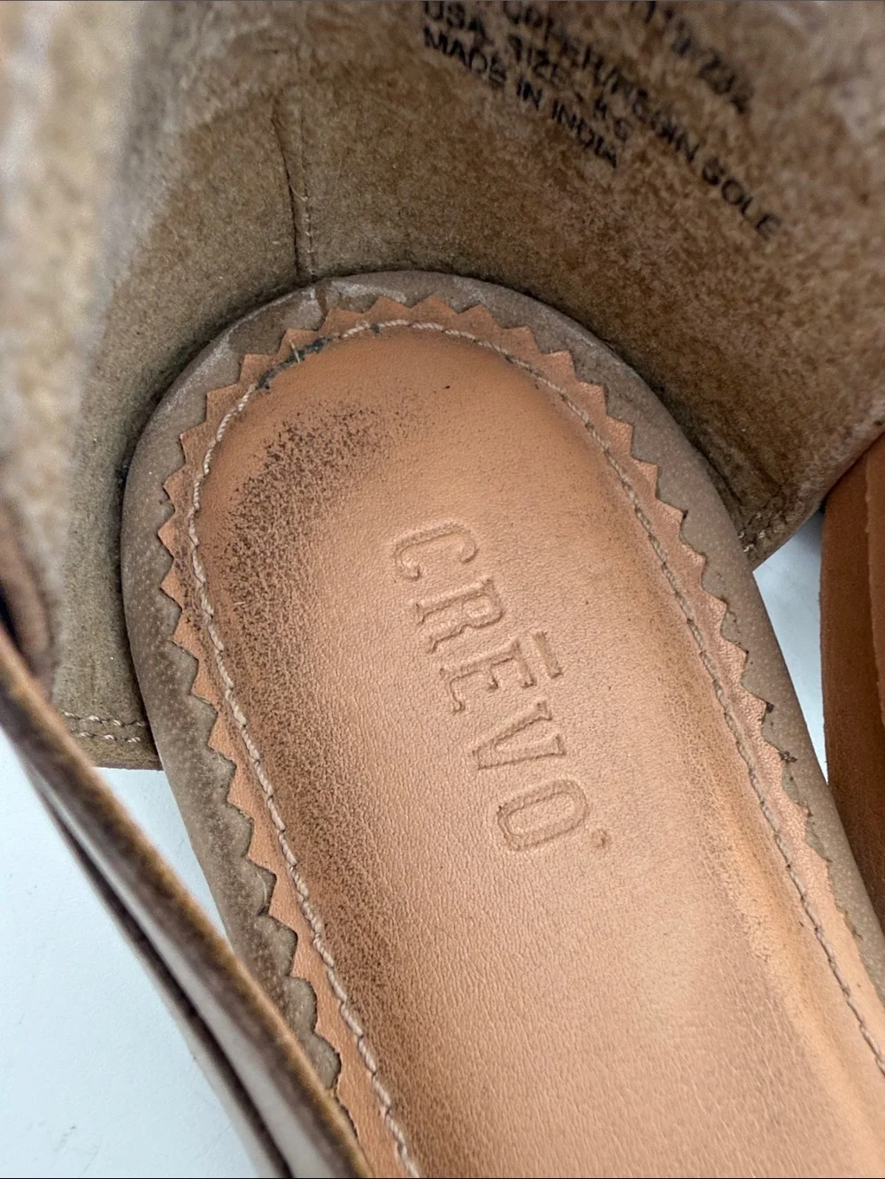 Crevo flats leather woven