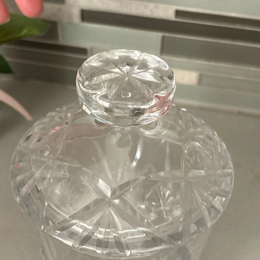 🏡Cut Crystal Apothecary Jar with Lid & Rose Diffuser