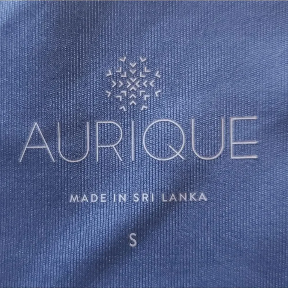 Aurique Blue High-Waisted Leggings Small Women Workout Athleticwear Pockets