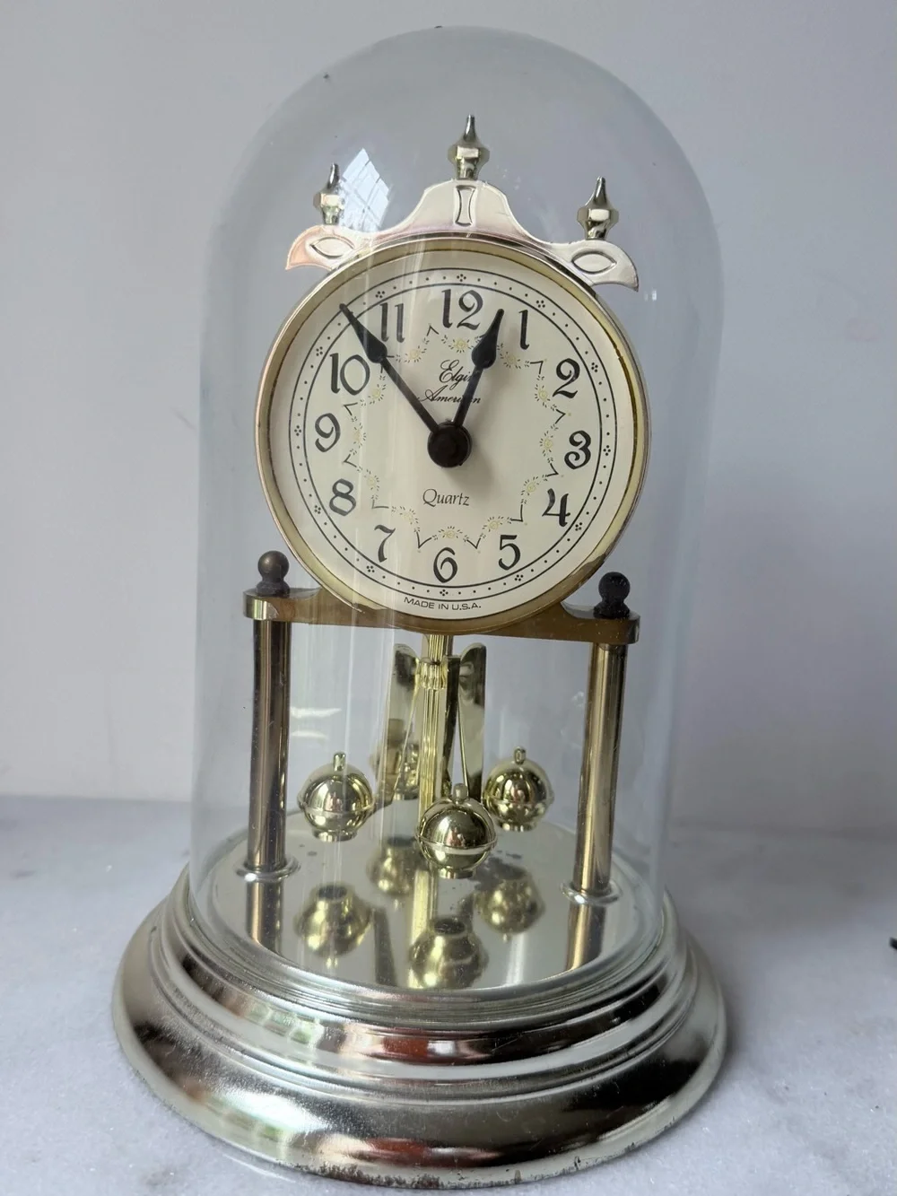 vintage Elgin American quartz anniversary clock