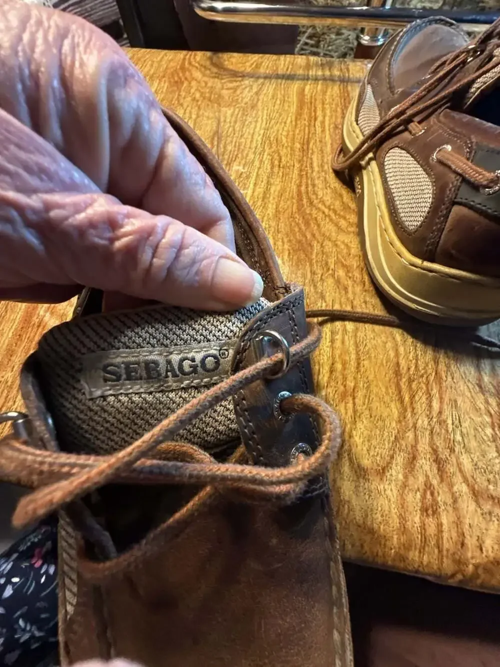 Sebago brown leather