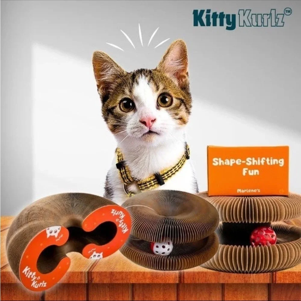 Shape-Shifting Cat Toy - Brown/Orange