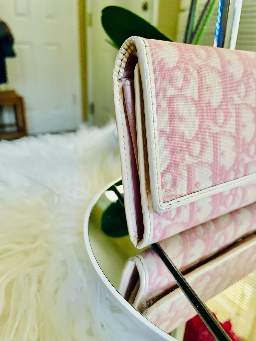 Dior foldover wallet