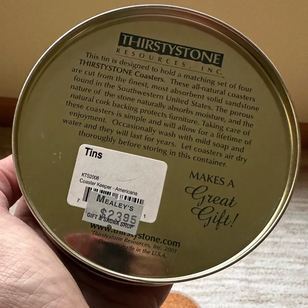 Thirstystone drink coasters
