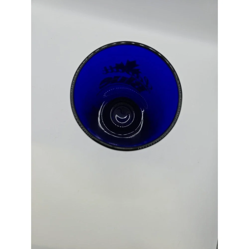 GLASS CANADIAN LABATT BLUE COBALT BEER GLASS TUMBLER Beer