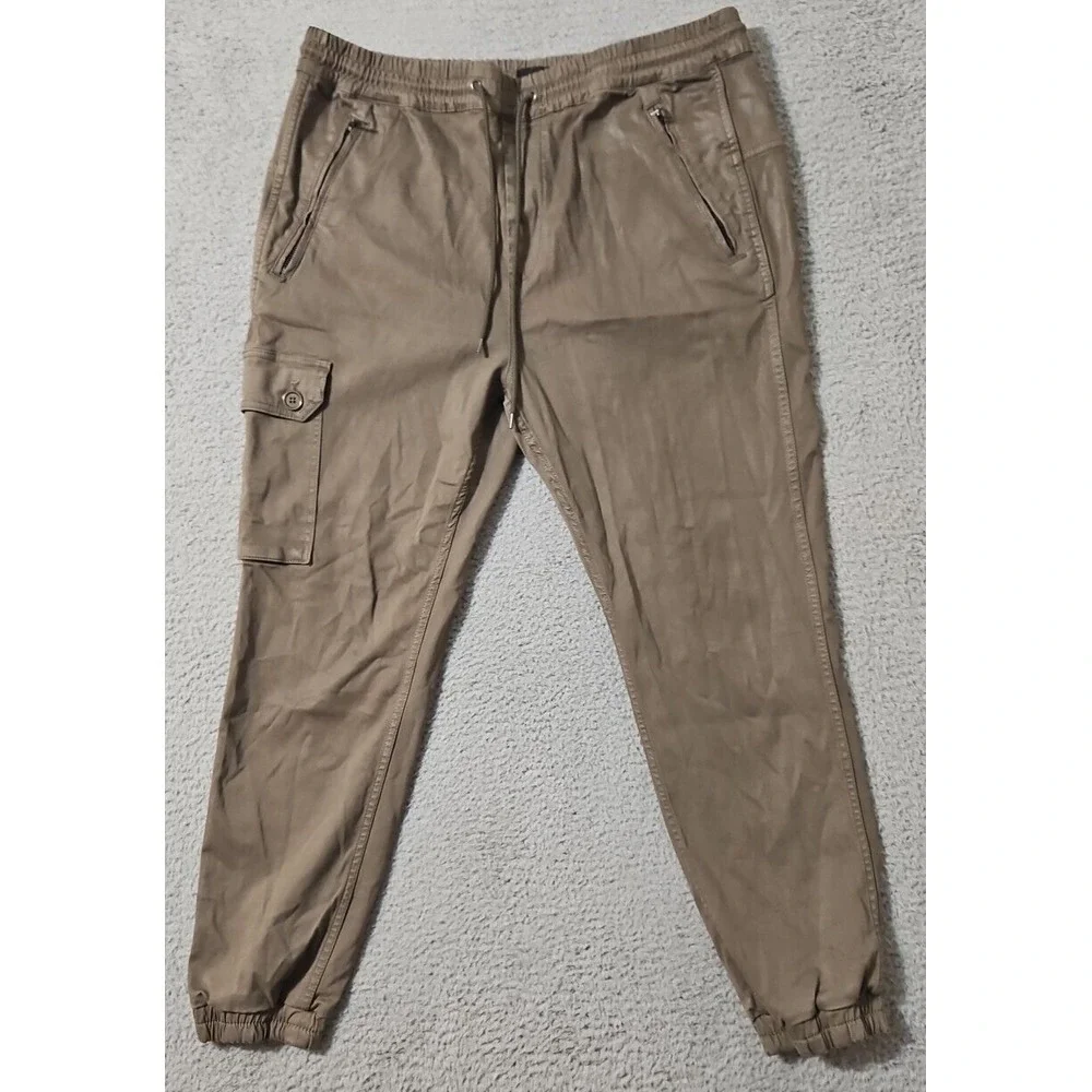 Joes Jeans Men's 2XL XXL Kinetic Jogger Cargo Pants Brown Slim Tapered Stretch‎