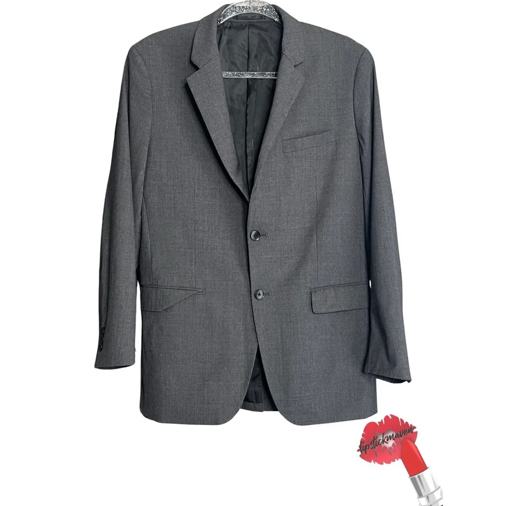 Theory‎ Blazer Mens 40 Sports Coat Grey Wool Regular Classic Jacket