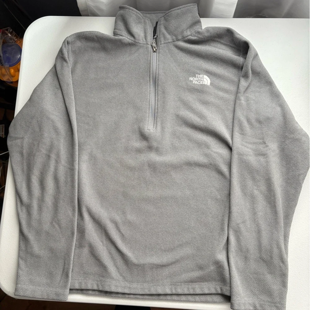 The North Face Gray‎ Zip Up Sweater with Standing Collar