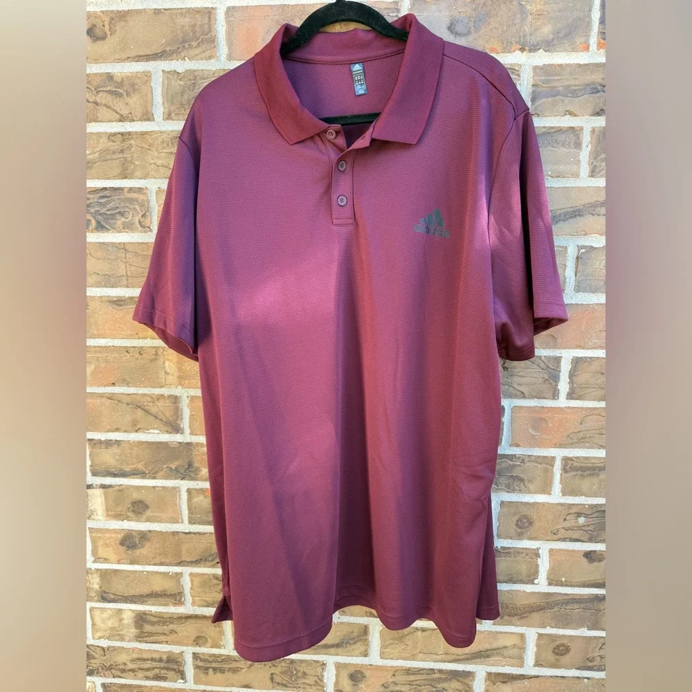 Adidas Men’s Train Essential Polo Shirt Classic Style‎ Maroon 2XL
