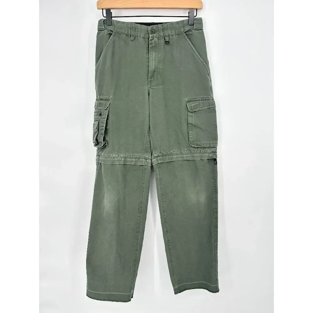 Boy Scouts of America BSA Green‎ Cargo Canvas Convertible Pants Youth Size 12