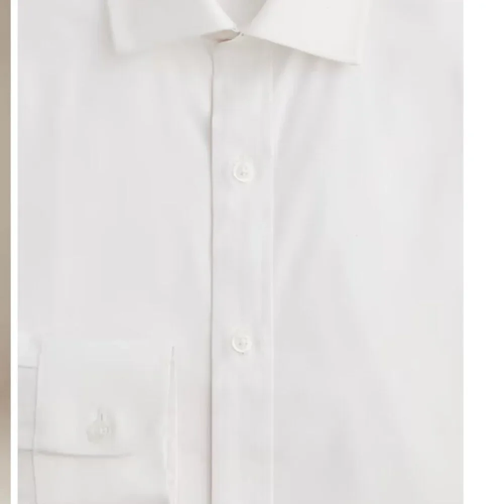 J. Crew Men's‎ White stretch dress shirt with spread collar XXL
