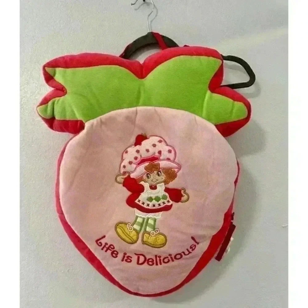 Strawberry Shortcake Plush‎ Backpack Purse Bag Life is Delicious Embroidered