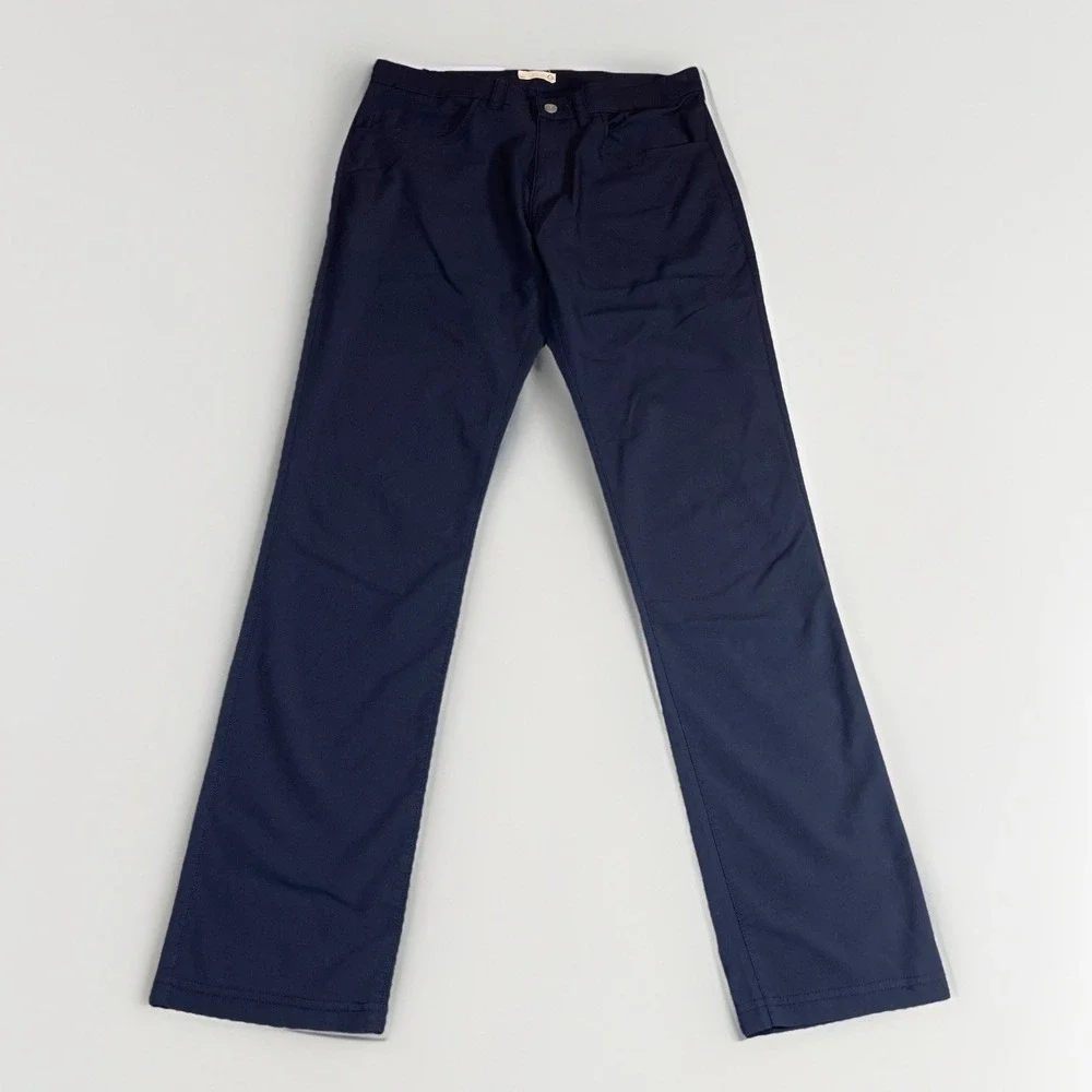Tasc Tailored Fit Size 30x32 Navy Blue The Motion Pants‎ Bamboo Blend Slim