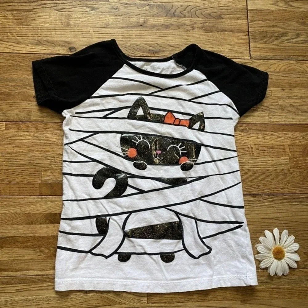 Toddler Girl Halloween Short Sleeve Raglan Tee Size 5t‎