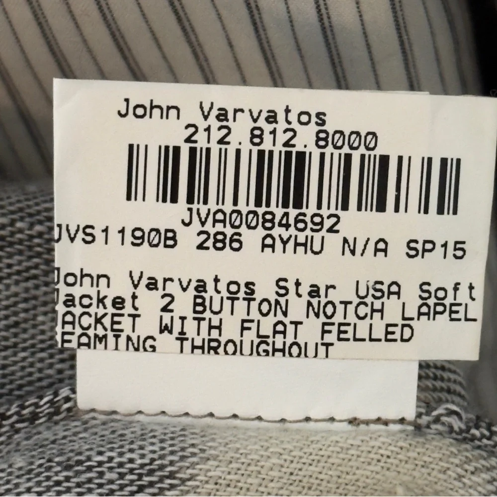 NWOT John Varvatos Star USA Tie Dye Cloud 2 Button Blazer Jacket Sport Coat