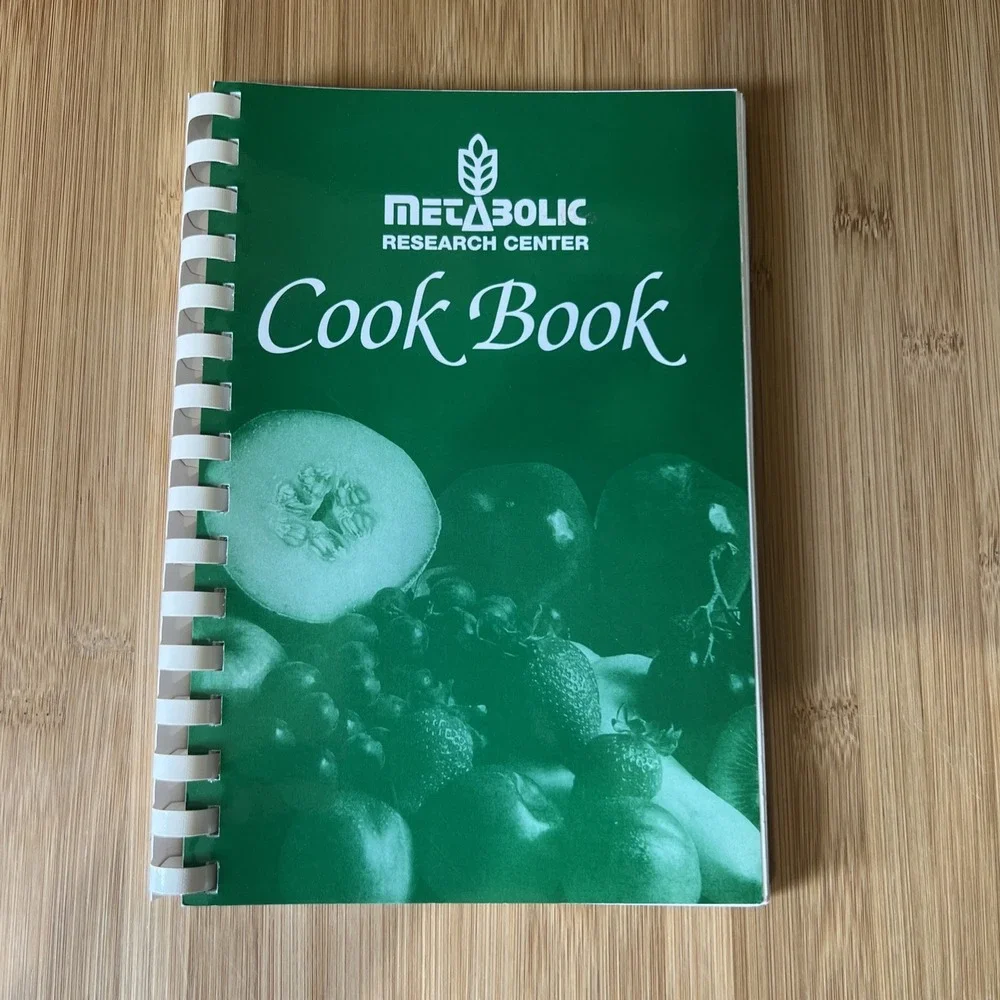 Metabolic Research Center Cookbook Cooking Recipes Collection 1988 Spiral‎ Bound