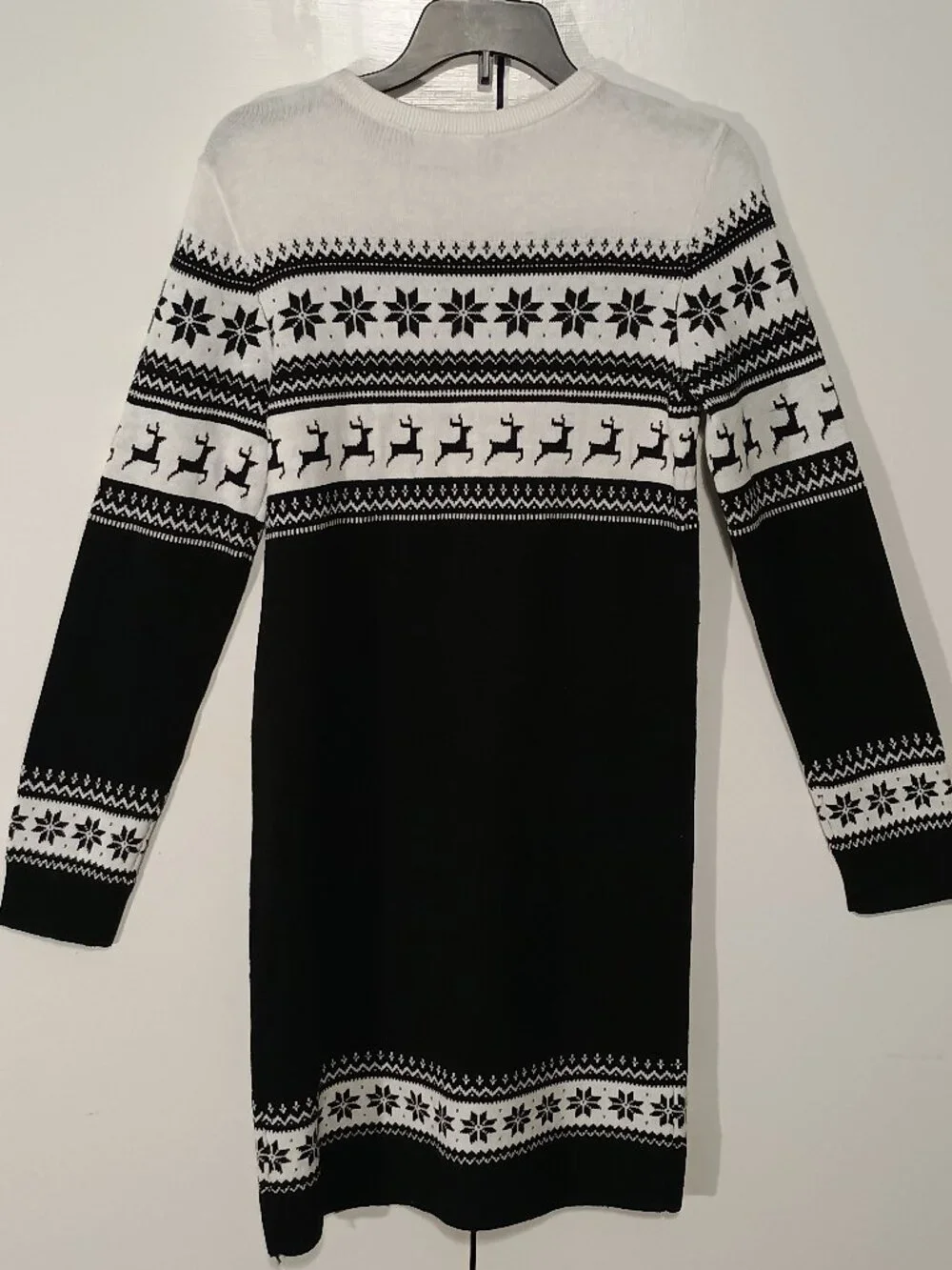 The Children’s Place Girls Fair Isle Reindeer Sweater Dress Size Large 10/12 NWT